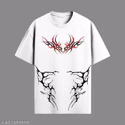 Anime India Crimson Venom Cotton Oversized Round Neck Graphic Print Unisex T-shirt for Men and Women